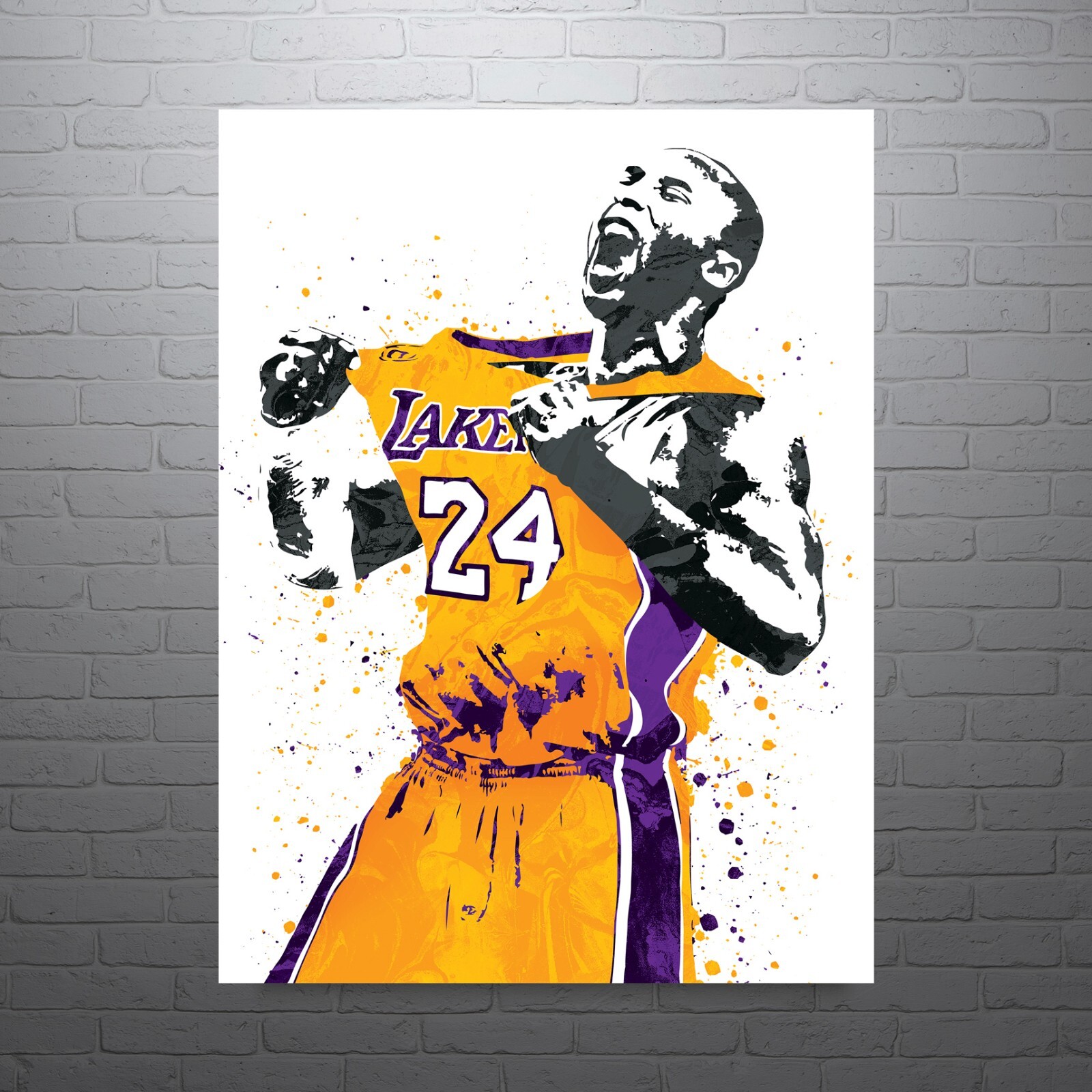 Adam Lister Kobe Bryant ジークレープリントアート Adam Lister Kobe Bryant ジークレープリントアート Adam Lister