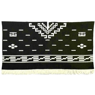 Clint Eastwood Western Cowboy Poncho Serape replica handmade Alpaca wool black
