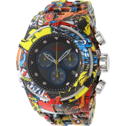 Pre-owned Invicta Men's Watch Bolt Chronograph Grey, Blue And Black Dial Bracelet 43858