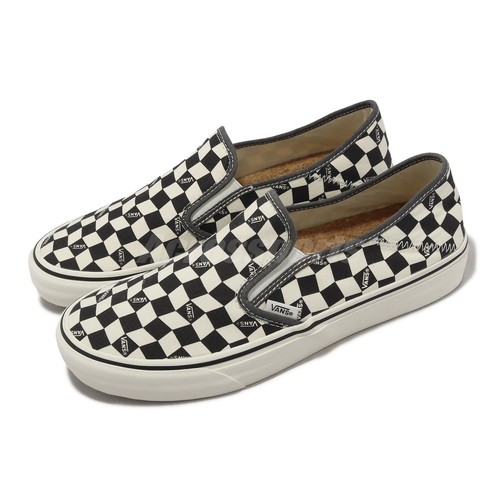 Мужские повседневные туфли Vans Slip-On Vr3 SF Checker Board черного цвета Marshmallow VN0A4BX81KP