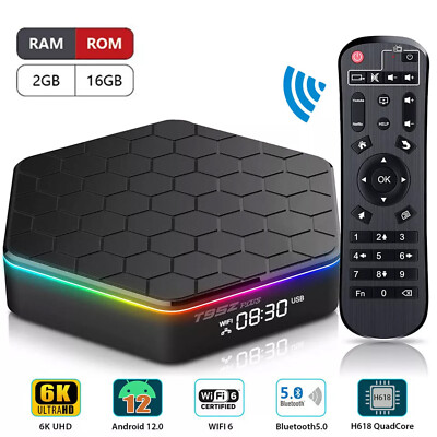 2024 Upgraded T95Z Plus Smart Android 12.0 TV Box Quad Core 6K HD Stream Player