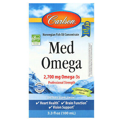 Med Omega, Лимон-лайм, 2700 мг, 3,3 жидких унции (100 мл)