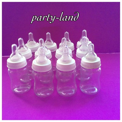 12 Fillable Bottles For Baby Shower Favors White Party Decorations Girl amp Boy