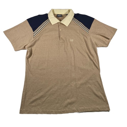 Vtg Robert Bruce Polo Shirt L Jimmy Connors Made Usa Tan Vtg Robert Bruce Polo Shirt L Jimmy Connors Made Usa Tan
