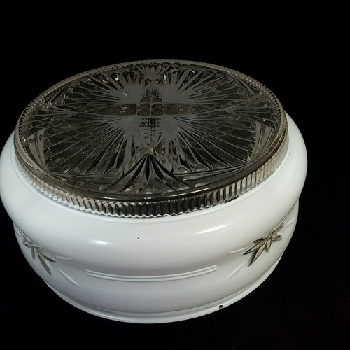 Frosted Glass Vintage Light Fixture Clear Cut Glass Ceiling Light Shade