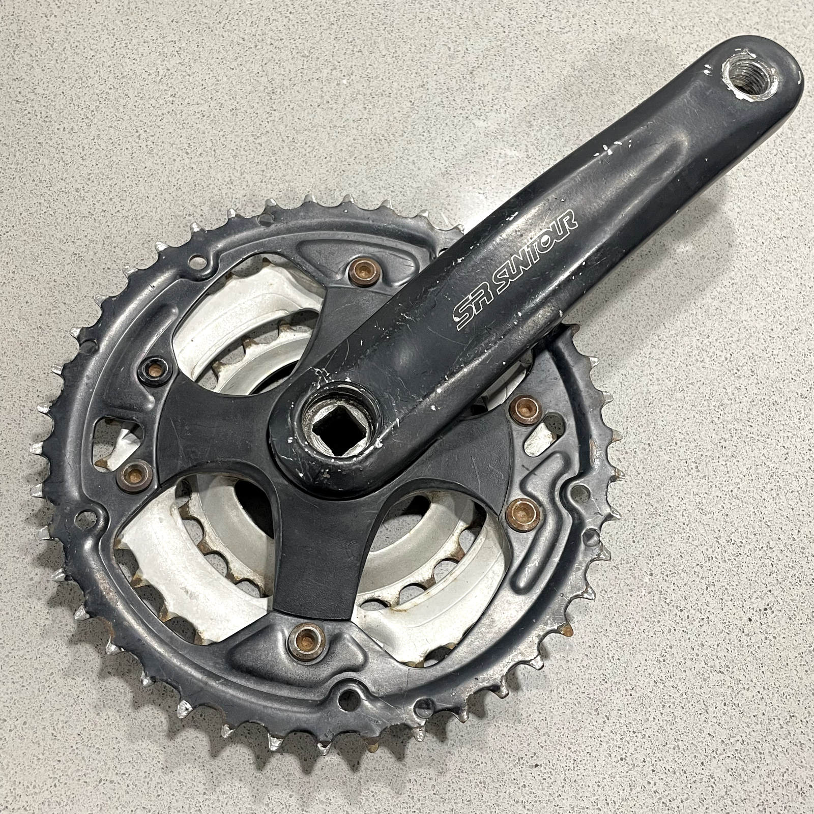 SR Suntour Bicycle Bike Crankset 52/34/24 Black 170mm Right