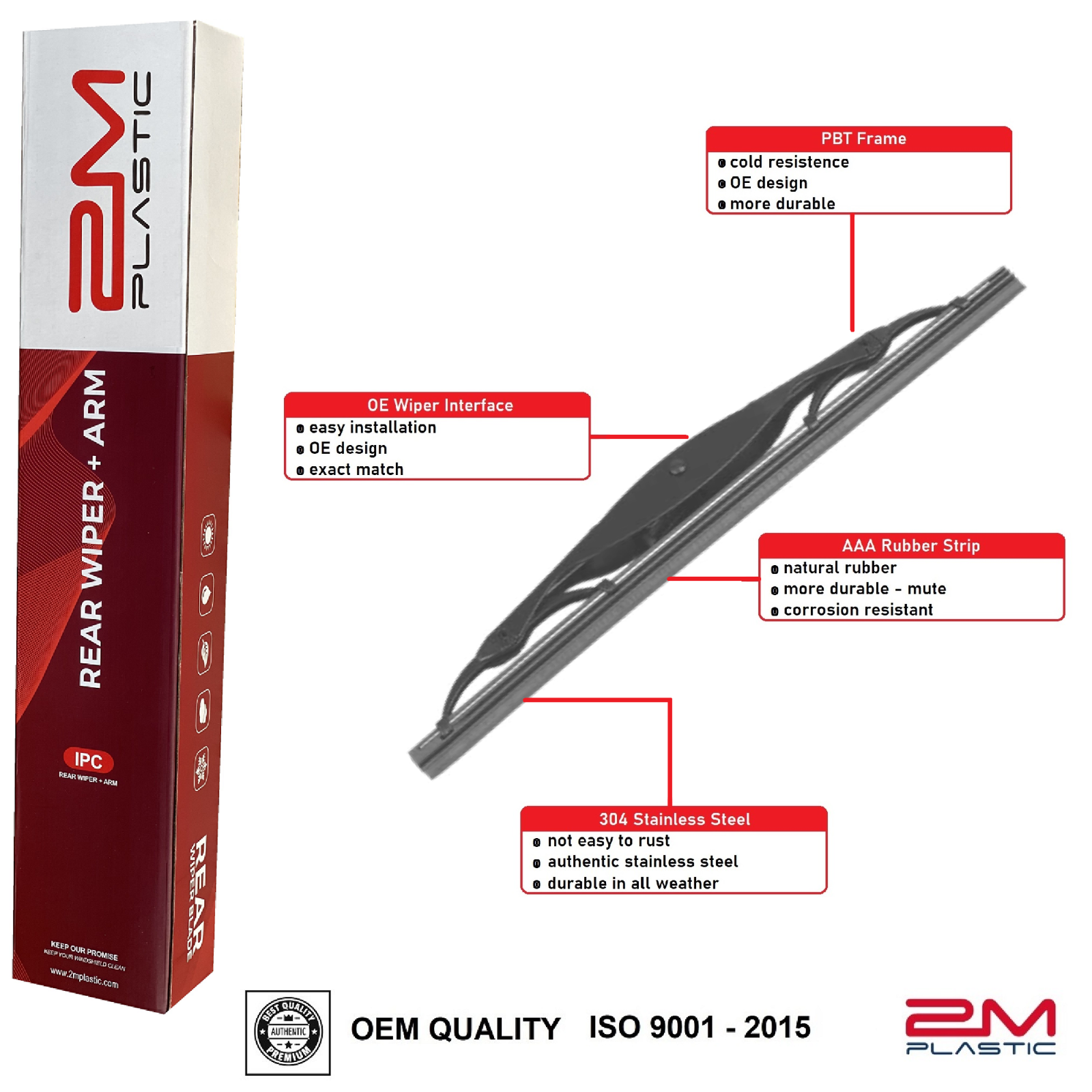 Rear Wiper Arm & Blade For Chevy TRAVERSE 2018 - 2023 OEM Quality