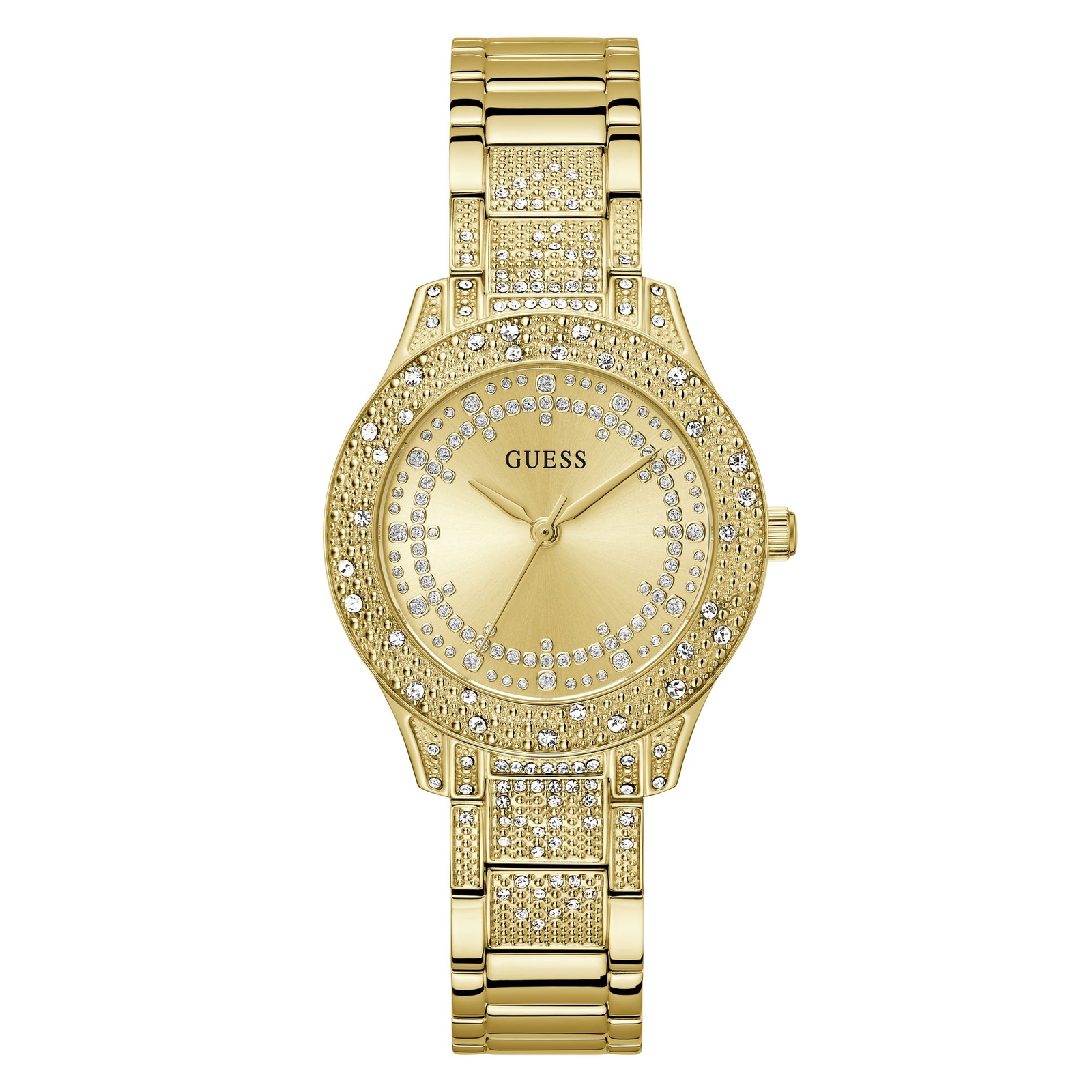 Pre-owned Guess Ladies Watch Wristwatch Shooting Star Gw0746l2 Stainless Steel