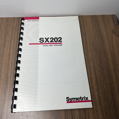 Symetrix SX202dual microphone preamp manual/schematics