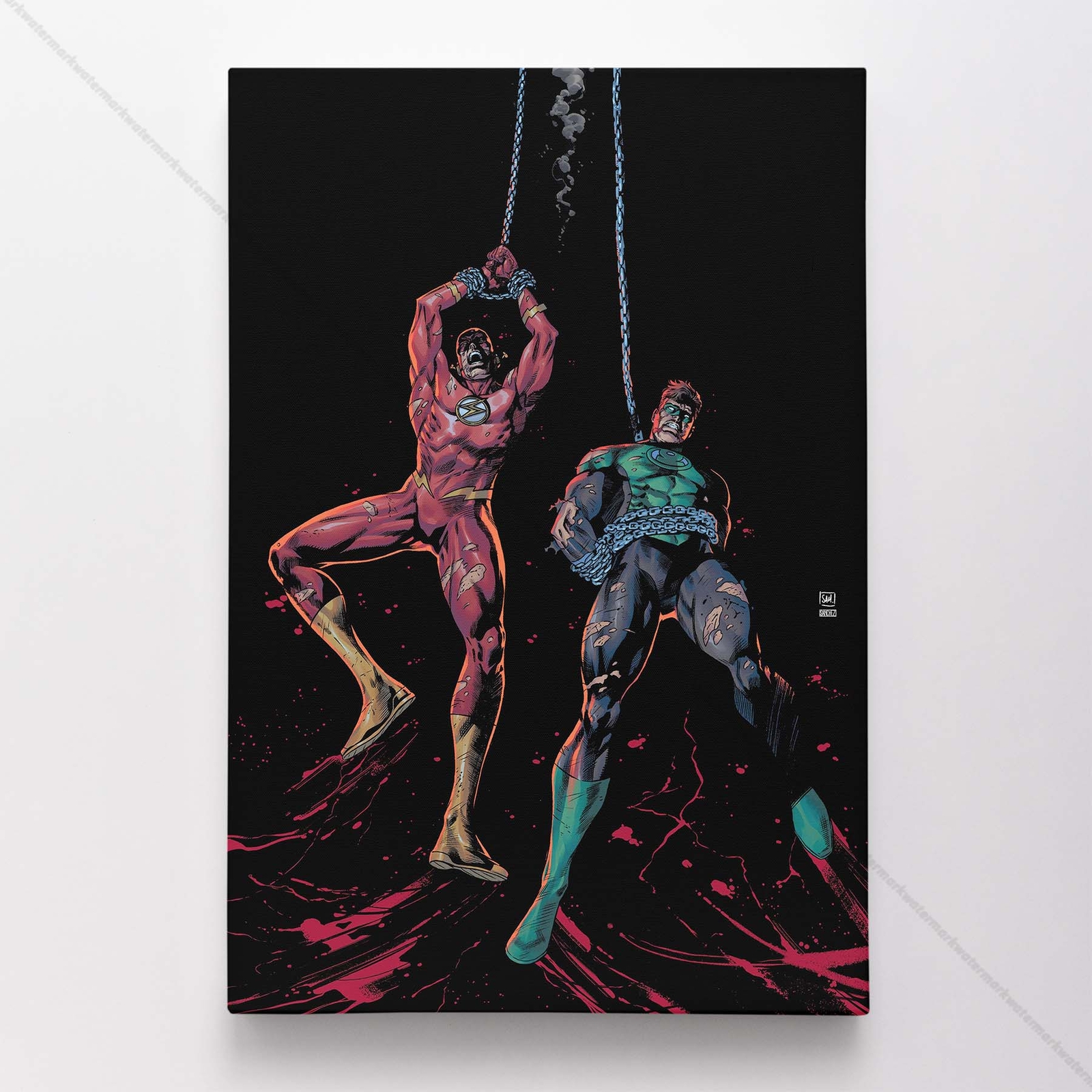 The Flash Poster Canvas DC Justice League Comic Book Cover Art Print #2652