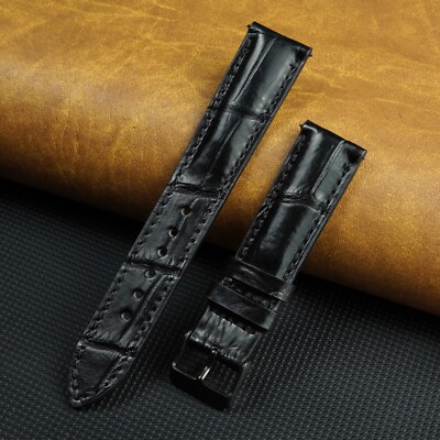 Crocodile Leather Watch Band Men Real Watch Strap Quick Release Classic Gift