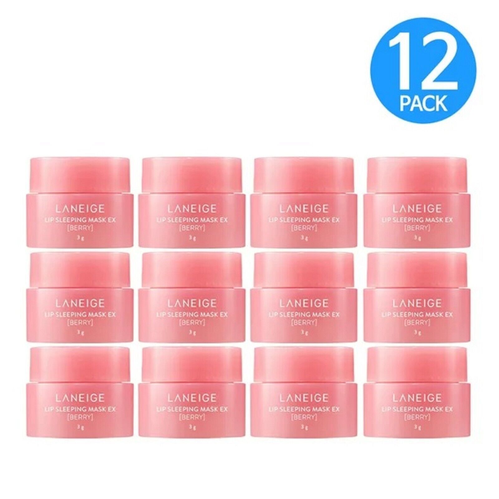 Laneige Lip Sleeping Mask Berry Mini 3g 12-Pack Travel Size