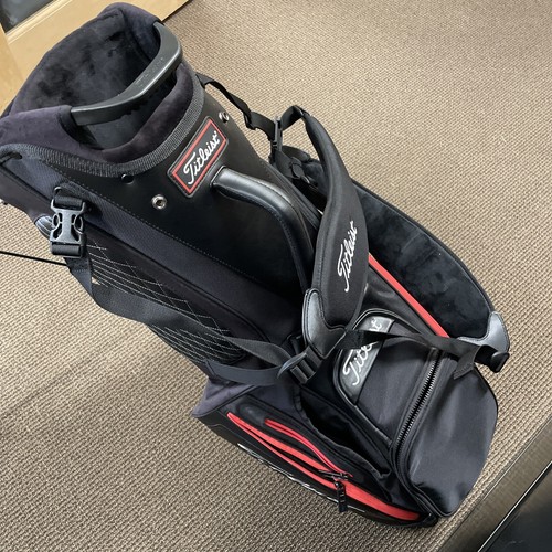 Titleist Golf Premium Stand / Carry Bag - Black / Red