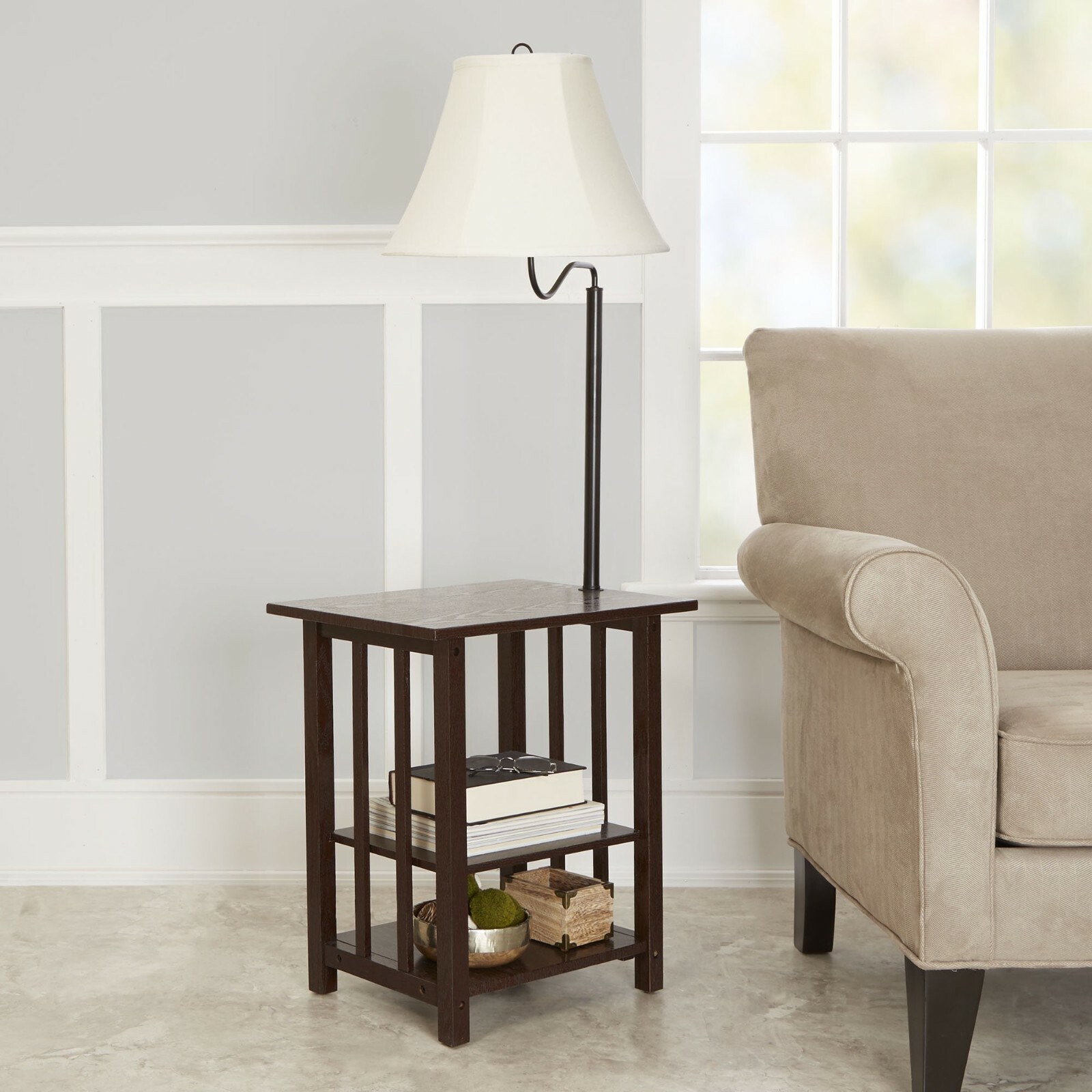 Better Homes Gardens Overhead Floor Metallic Lamp For Sale Online