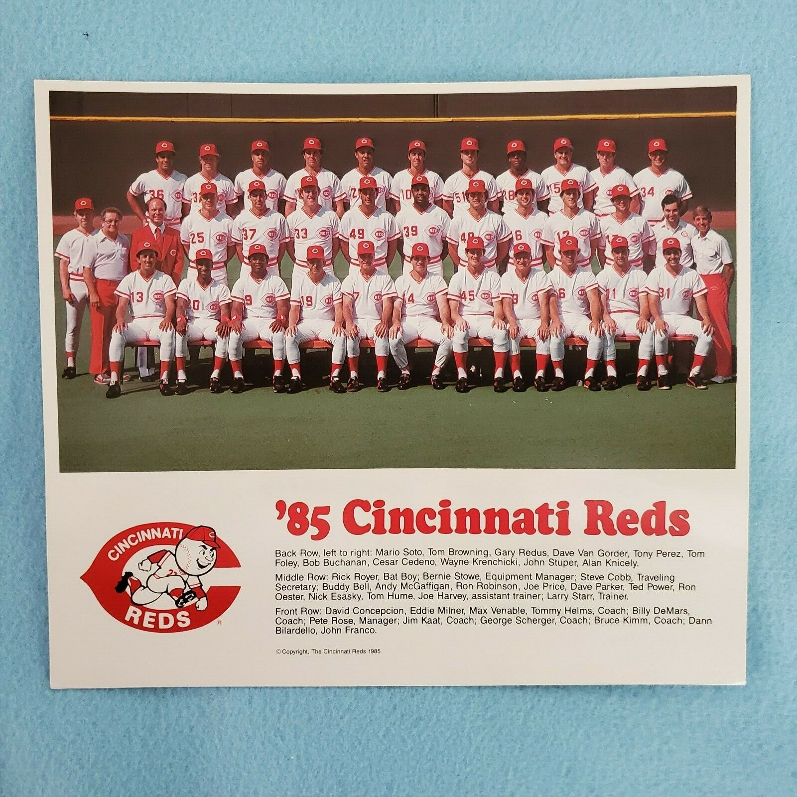MLB 1985 シンシナティ・レッズ Cincinnati Reds ピート・ローズ Pete