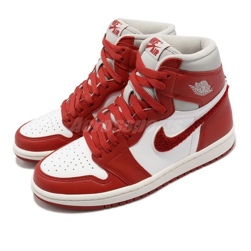 Красные женские туфли Nike Wmns Air Jordan 1 Retro HI OG Newstalgia Chenille DJ4891-061