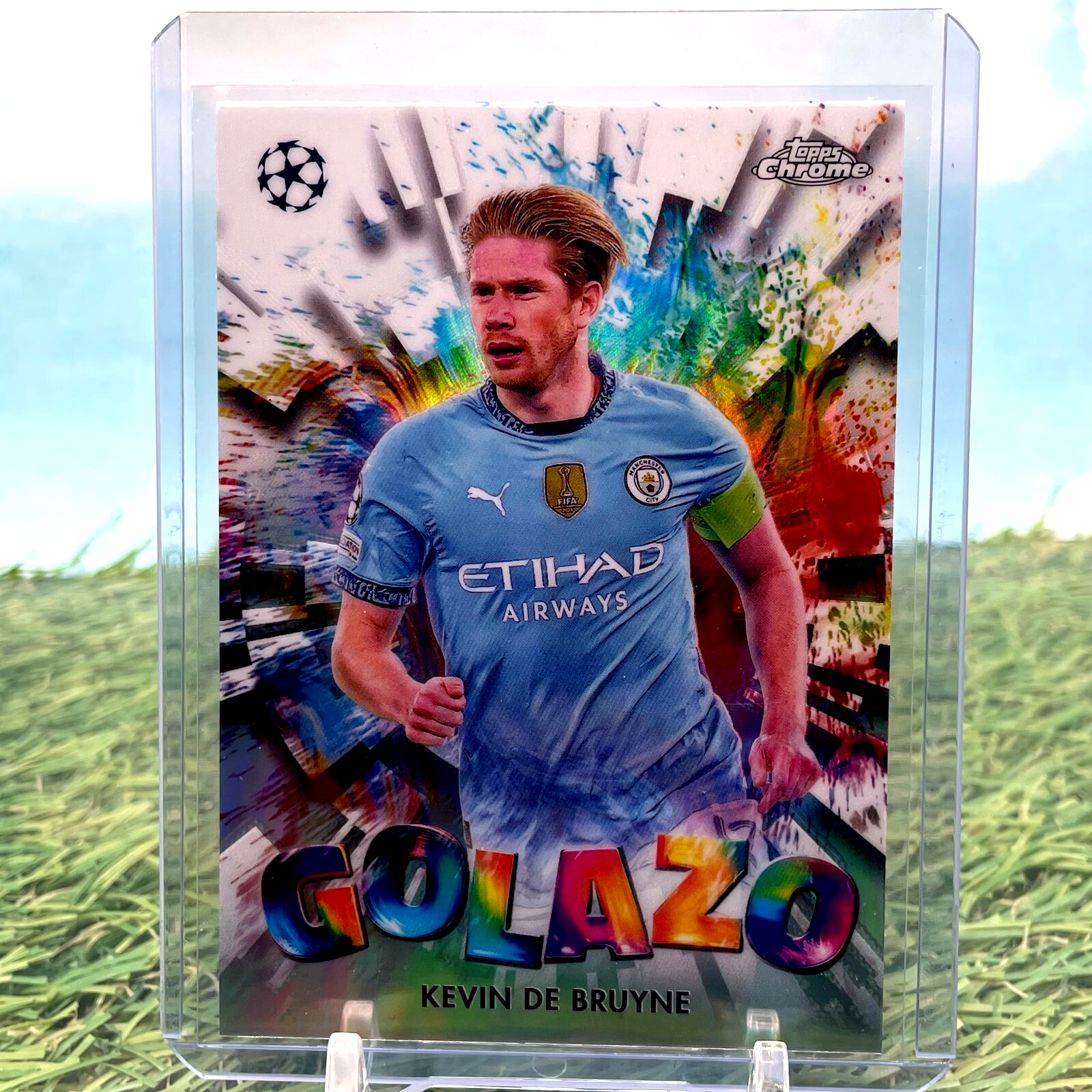 Kevin de Bruyne 2024-25 Topps Chrome UEFA GOLAZO Refractor