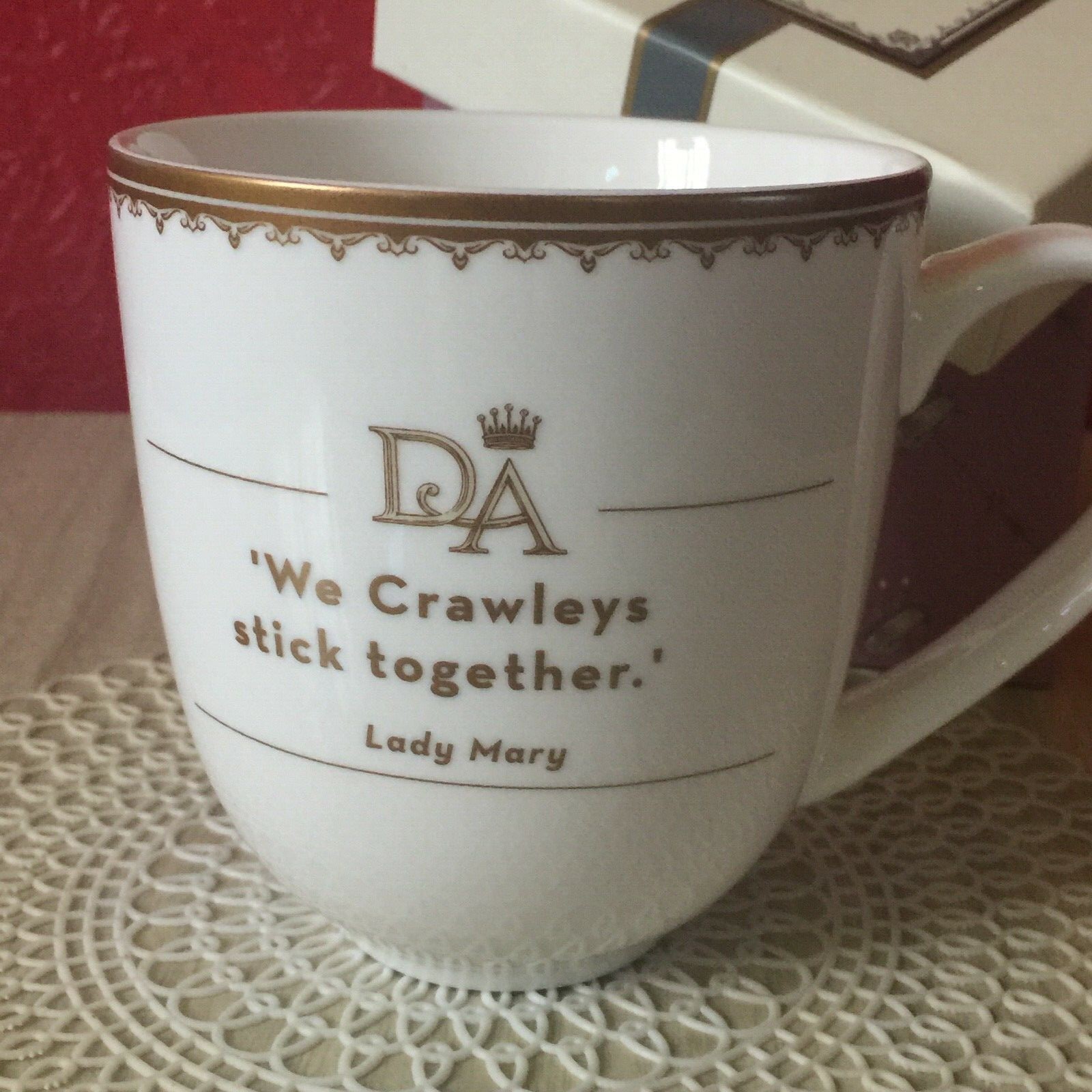 NIB Downton Abbey Lady Mary 2015 Ceramic Coffee Tea Mug World Market Collectible