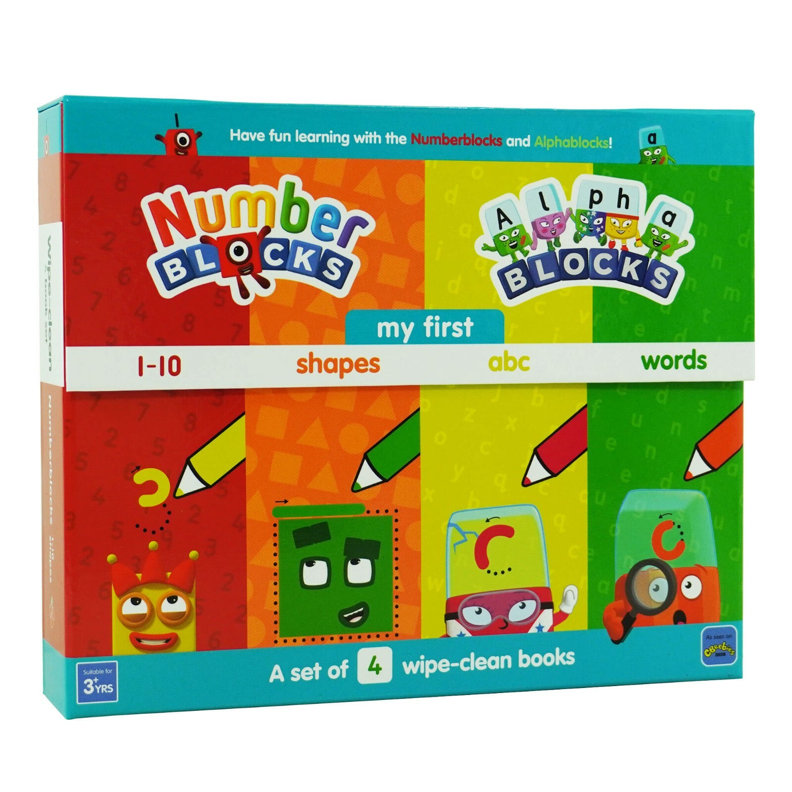 Numberblocks and Alphablocks -: A set of 4 wipe-clean books