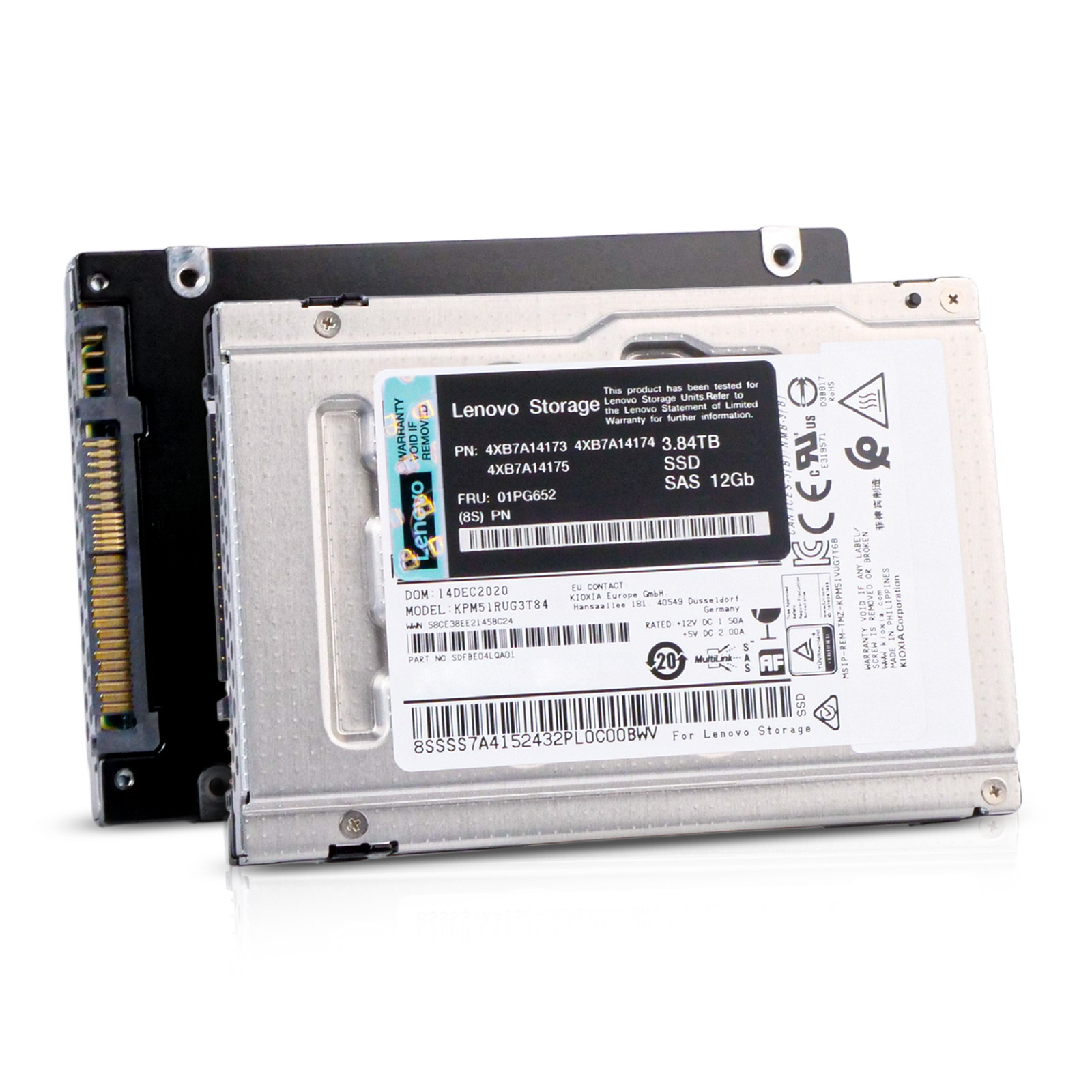 Lenovo/Kioxia PM5-R 3.84TB KPM51RUG3T84 SAS 12Gb/s 3D TLC 1 DWPD 2.5" SSD