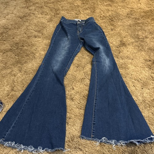 Wax Jean Womens Jeans 5/27 Denim Super Flares Raw Hem