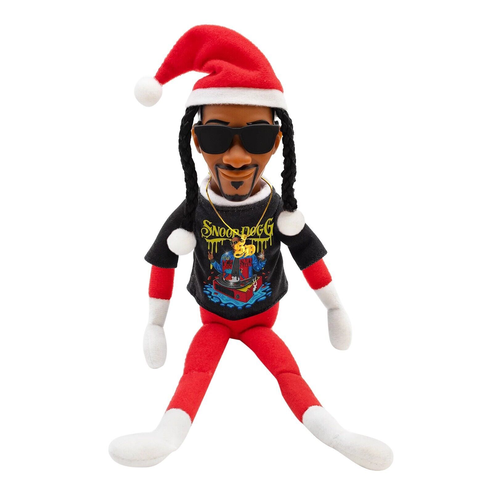 Snoop on the Stoop 12&rdquo; Snoop Dogg Christmas Red Plush Figu