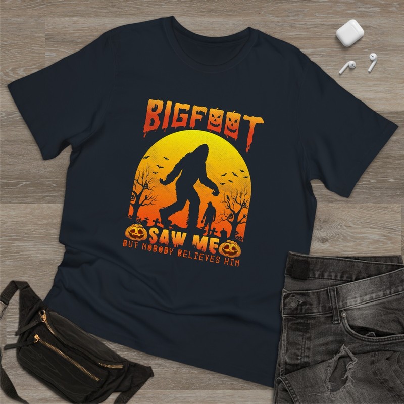 Big Foot Saw Me Nobody's Believes him Halloween TShirt, Horror