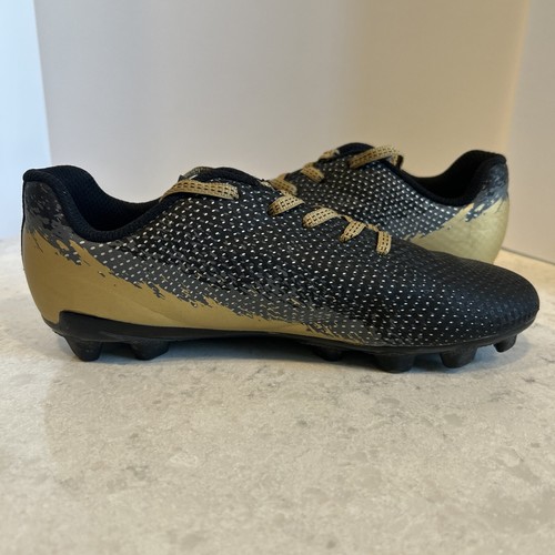 DSG Speed Viper Soccer Cleats Kids Size 2.5 Black Gold DSGYP21-BLK