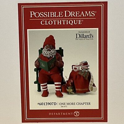 Dept 56 ONE MORE CHAPTER Possible Dreams 6013908D Set Of 2 AA African American