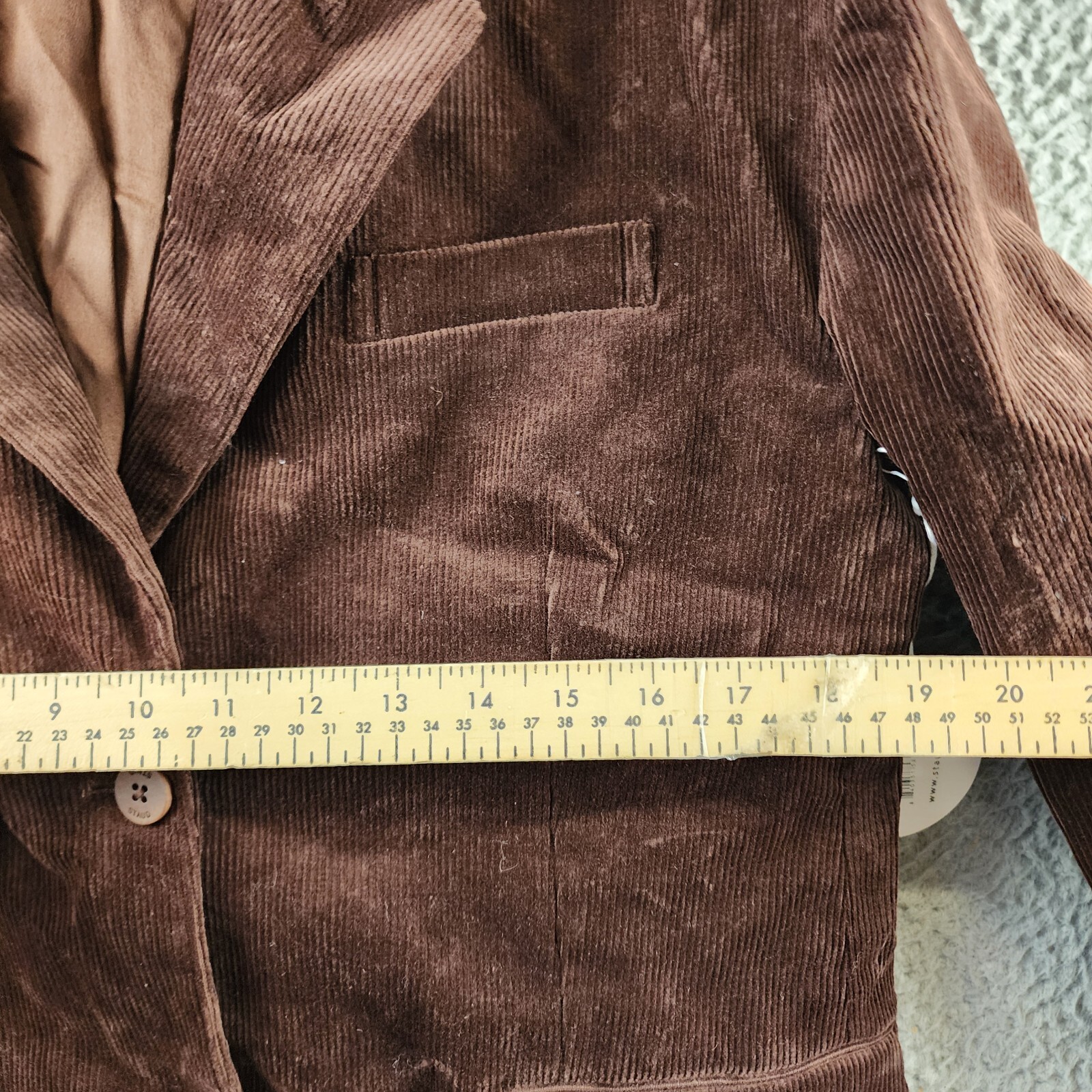 STAUD Trek Corduroy Blazer Women's XS Mahogany Flap Pockets Button Front L/S - Picture 6 of 13