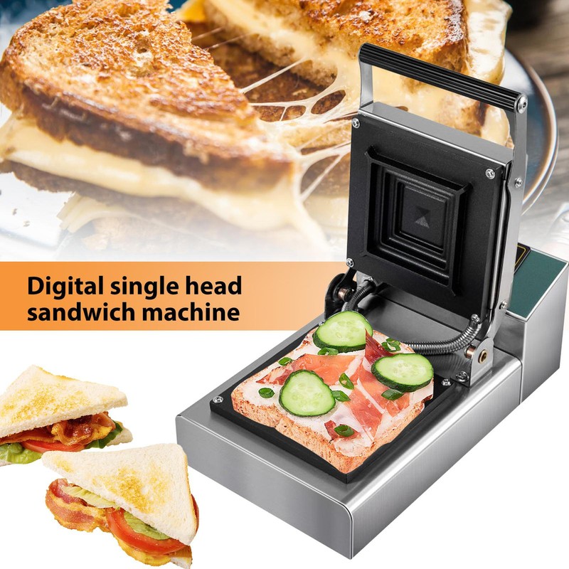 Commercial Panini Grill Electric Sandwich Panini Maker For Hamburger Steak Bacon