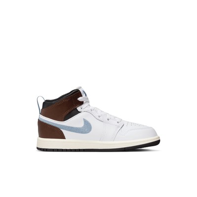Little Kids Jordan 1 Mid SE Белый/сине-серо-черный-Парусина (FQ8220 142)