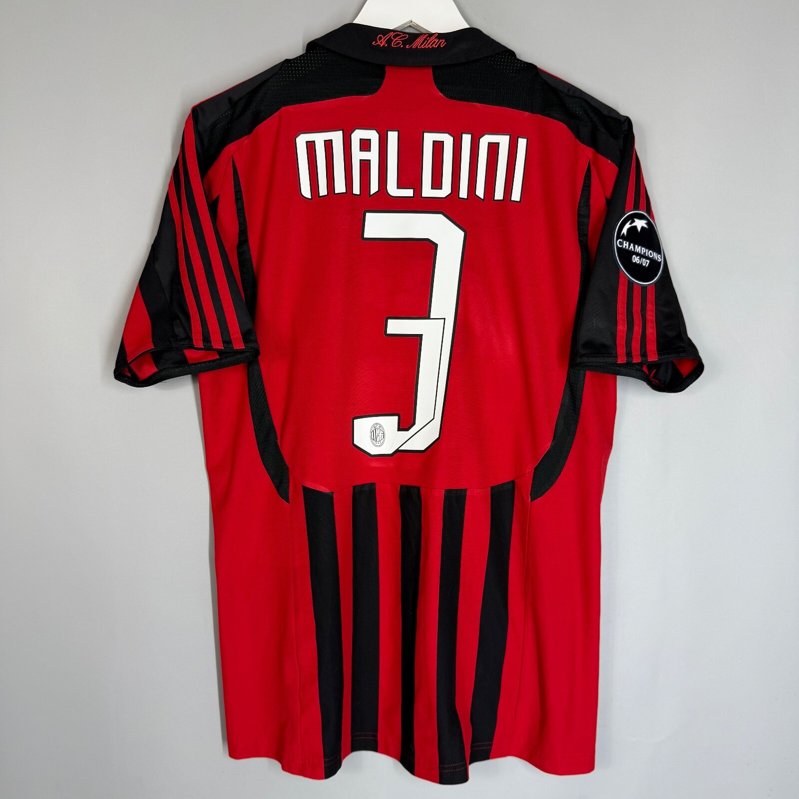 2000-02 AC Milan Home Shirt Maldini #3 - 7/10 - (XL)