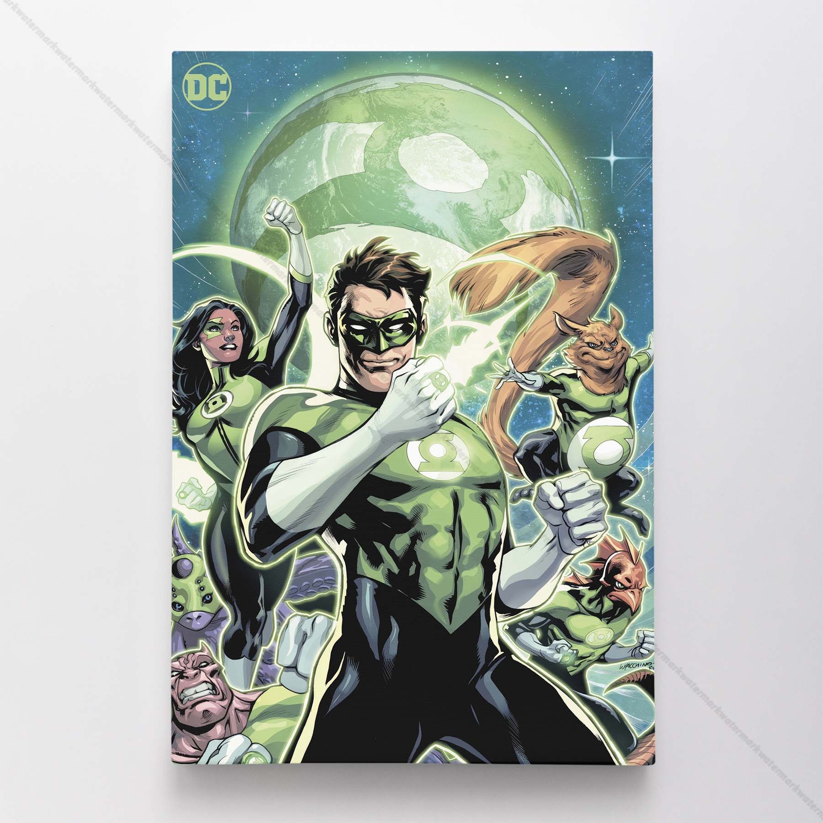 Green Latern Poster Canvas DC Comic Book Cover Art Print #8179