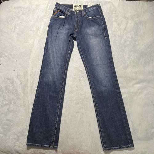 Ariat M5 Slim Straight Jeans Adult 30x36 Thick Stitch Blue R