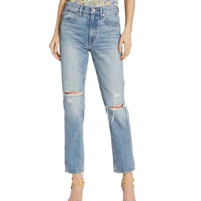 NWT - SLVRLAKE Virginia Distressed Slim-Leg Jeans - 27( size 4)