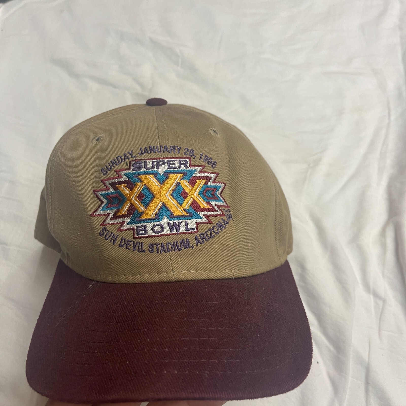 ノベルティセットNEW ERA×AmeriLOGOTAPE BUCKETHAT Vintage New Era Low Profile 1996 Super Bowl XXX Buckleback