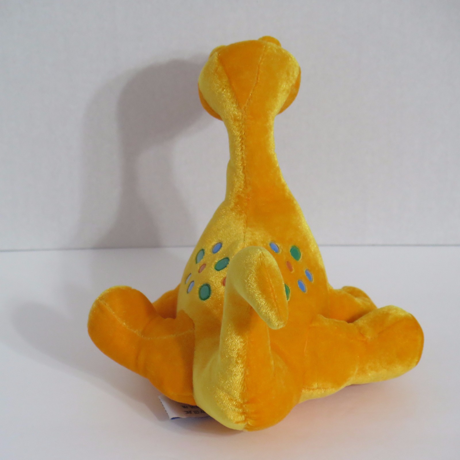 BJ Toy Co Orange Dinosaur Nessie Plush Stuffed Animal 9 inches