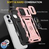 SEFING Phone Case Compatible with iPhone 17 Pro Max Case With Slide Camera Lens Cover and HD Screen Protector and Kickstand, Dual-Layer Shockproof Military-Grade Drop Protection, for 17 ProMax (Rose Gold)