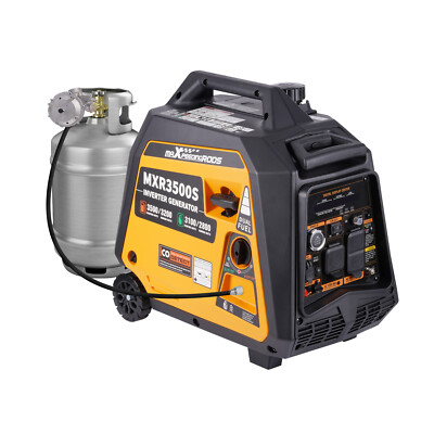 3500 Watt Portable Gas LPG Dual Fuel Generator Electric Start for Camping RV