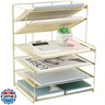 OPNICE Desk Organizer, 6-Tier Letter Tray Paper Organizer, Desktop File Organizer, Office Desk Accessories and Office Decor for Women, Workspace Organizer for Office Supplies(Gold)