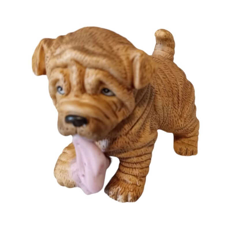 HJG Puppy Pals Shar PEI Pug Dog Figurine made in Sri Lanka 8917