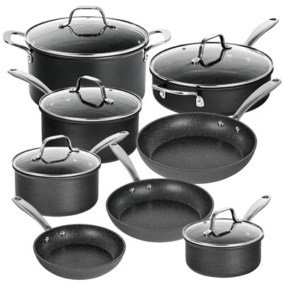 Premium Granite Stone Pro 13-Piece Nonstick Cookware Set