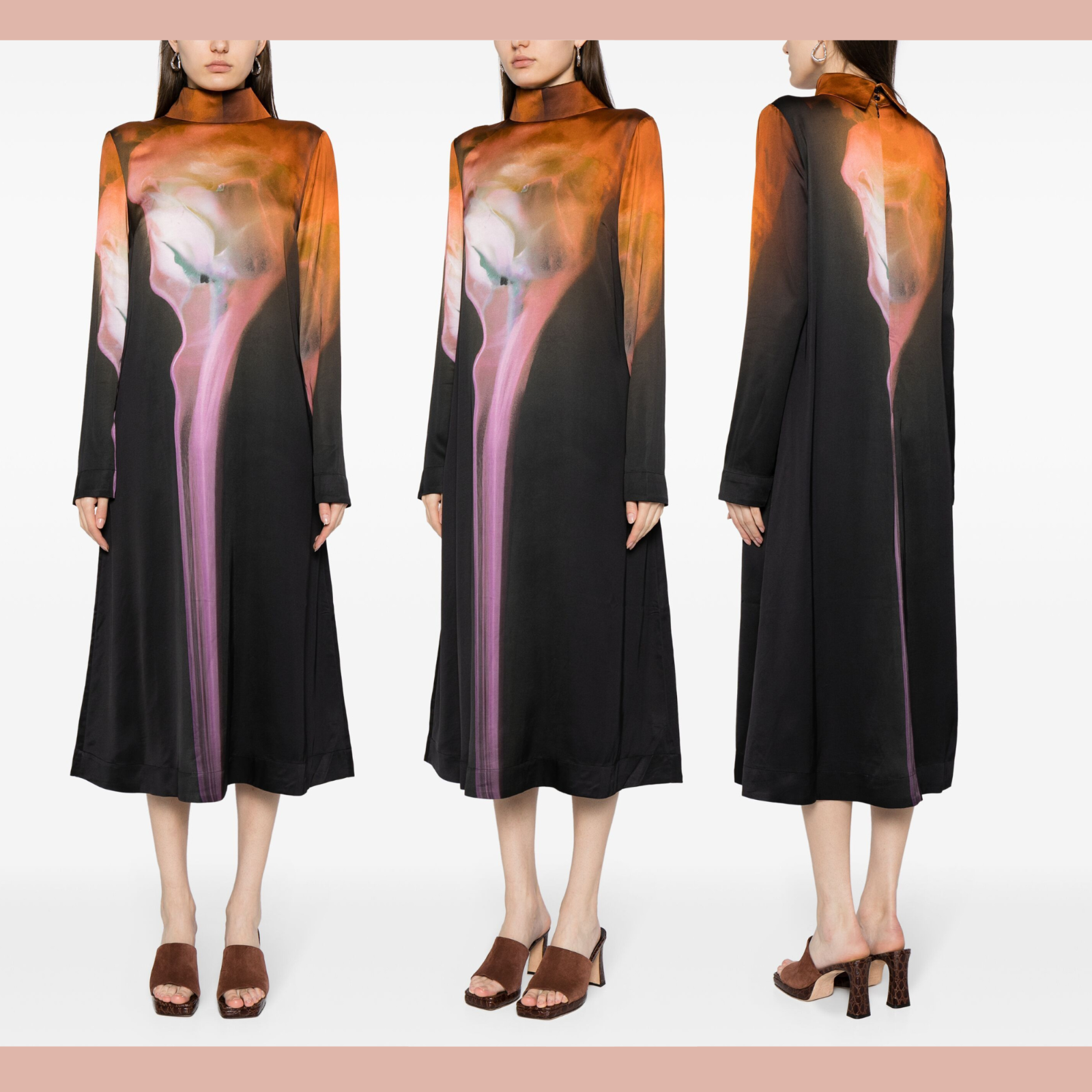 Stine Goya グラフィック袖のロングコート Rouched Fitted Top - Fineline Staircase - Stine Goya