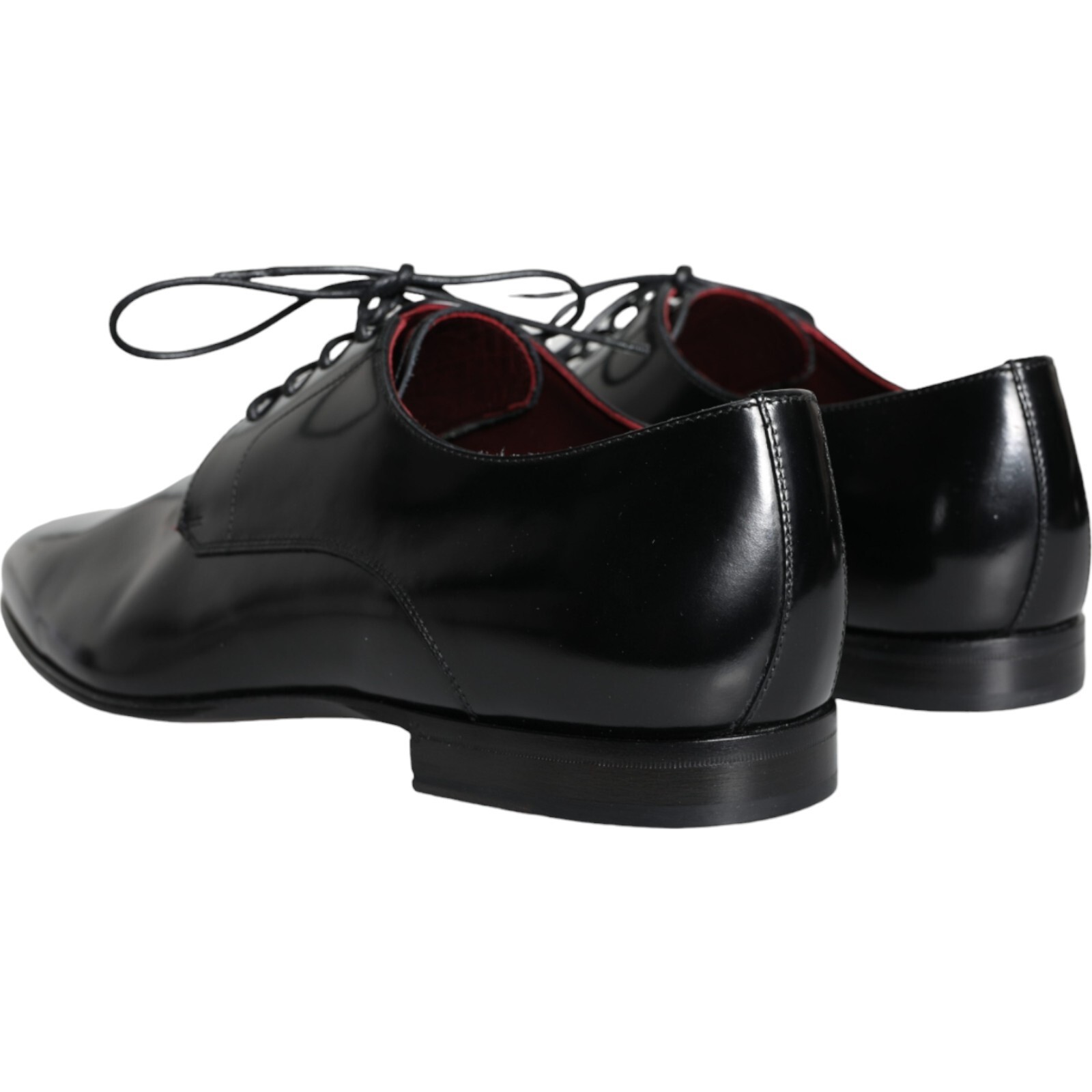 Pre-owned Dolce & Gabbana Shoes Black Calfskin Leather Derby Dress Men Eu43 / Us10 900usd