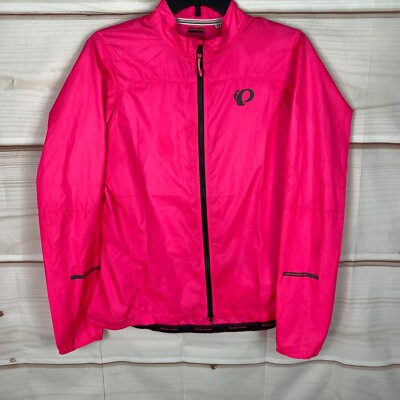 Pearl Izumi Jacket Womens L Pink Quest Barrier Full Zip Windbreaker Lightweight