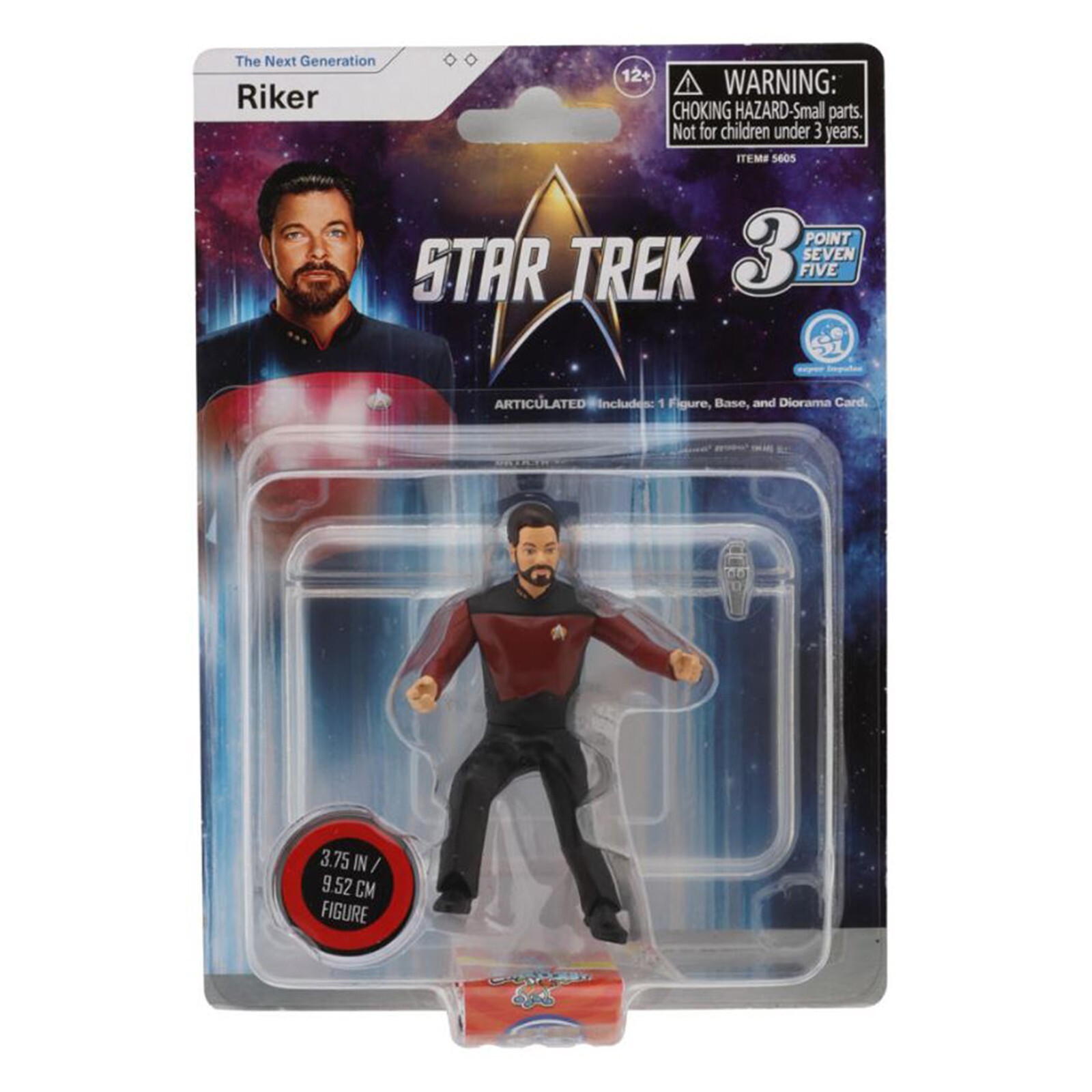 Суперимпульсная фигурка Звездного пути следующего поколения Riker 3,75 дюйма НОВАЯ