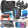 Switch 2 Accessories, Bundle Case for Nintendo Switch 2 (2025), MENEEA 20-IN-1 Kits: Carrying Case, Controller Charger Dock, Grips for Joy Con,Steering Wheels for Mario Kart,Protective Cover for Controller Console for Switch 2 (Black)