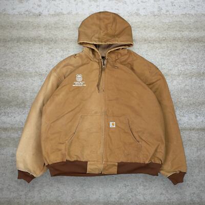 Vintage Carhartt Jacket Mens 4XL Tan Cotton Canvas Made in