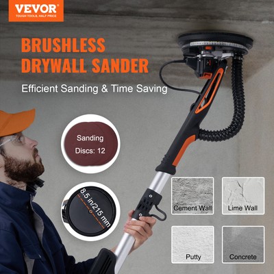 Drywall Sander 800W Brushless Motor 1000-2300RPM Variable Speed